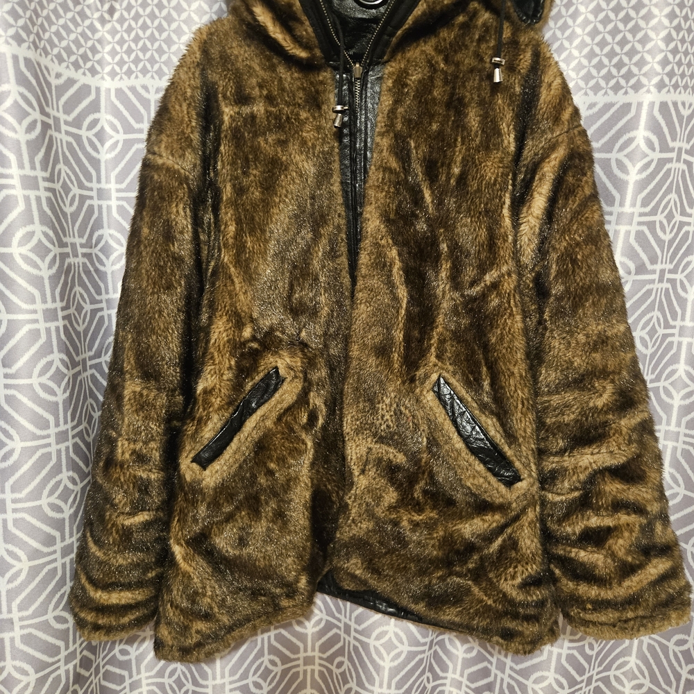 Fur Jacket with Hood Vintage
